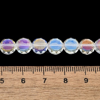Electroplate Glass Beads Strands EGLA-L045-G-1
