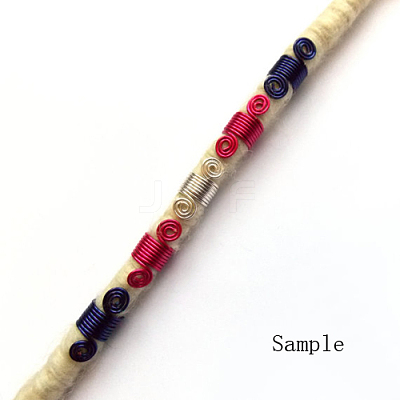 Aluminum Hair Braid Dreadlock Beads X-ALUM-S017-001B-1
