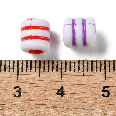 Opaque Acrylic European Beads SACR-P031-13A-1
