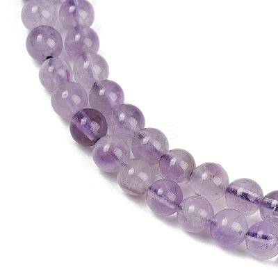 Natural Amethyst Beads Strands G-M445-6mm-01C-1