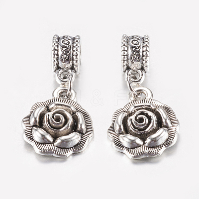 Tibetan Style Alloy European Dangle Charms PALLOY-F199-27AS-1