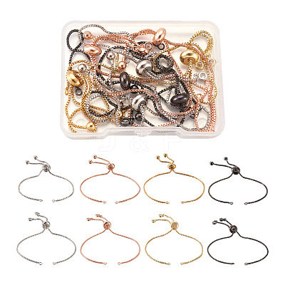 Rack Plating Eco-Friendly Brass Chain Bracelet Making KK-TA0007-84-RS-1