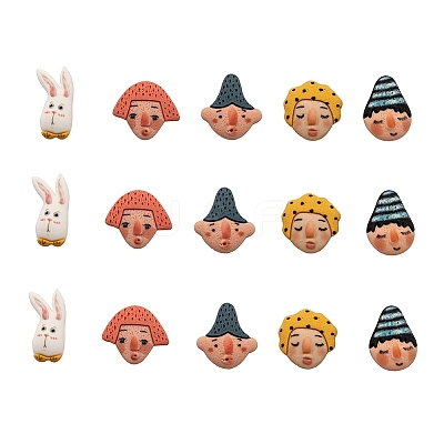 Opaque Resin Cabochons CRES-CJ0001-23-1