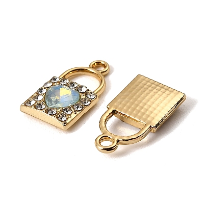 UV Plating Alloy Glass Pendants FIND-K032-30G-1