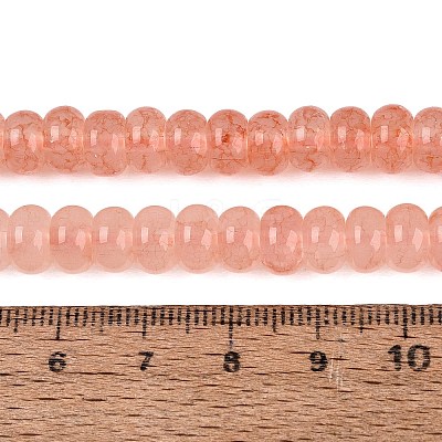 Imitation Jade Crackle Glass Beads Strands GLAA-Q108-05A-A08-1