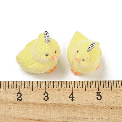 Flocky Acrylic Pendants FIND-A044-01B-1