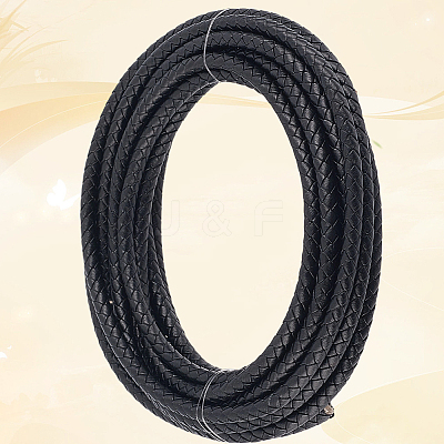 Braided Leather Cord with Core WL-CL0001-01A-1