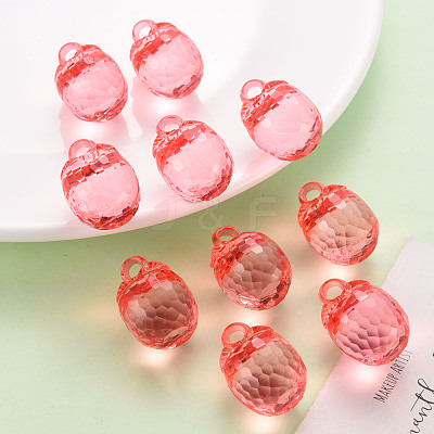 Autumn Theme Transparent Acrylic Pendants TACR-T024-04B-910-1