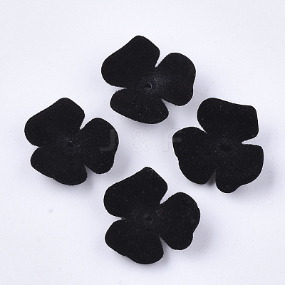 Flocky Acrylic Bead Caps X-OACR-T005-01-01-1