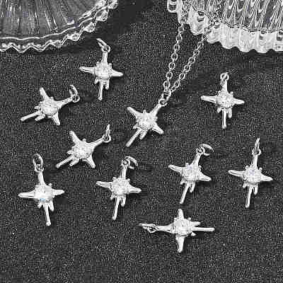 SHEGRACE Brass Clear Cubic Zirconia Pendants XGRQ3K956-566P-1