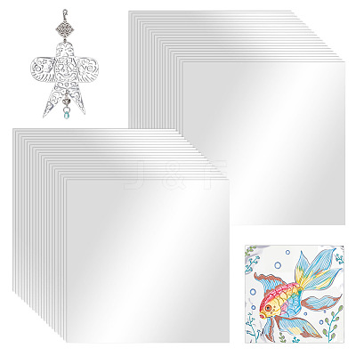 Square Tinfoil Paper Sheets for Craft Engraving DIY-WH0671-302A-01-1