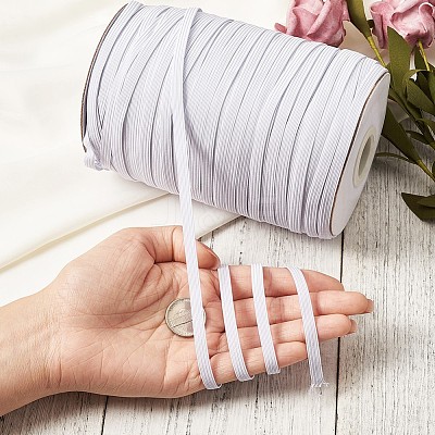 3/8 inch Flat Braided Elastic Rope Cord EC-R030-10mm-01-1