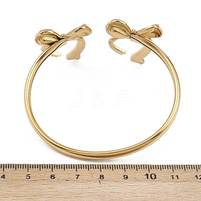 304 Stainless Steel Cuff Bangles for Women LS-BJEW-A147-01C-G-1
