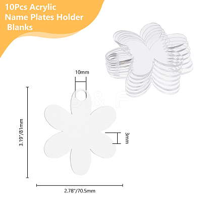 10Pcs Acrylic Big Pendants OACR-DC0001-23B-1