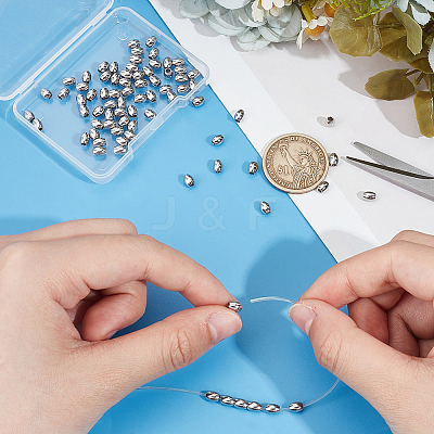 80Pcs 201 Stainless Steel Beads STAS-UN0056-11-1
