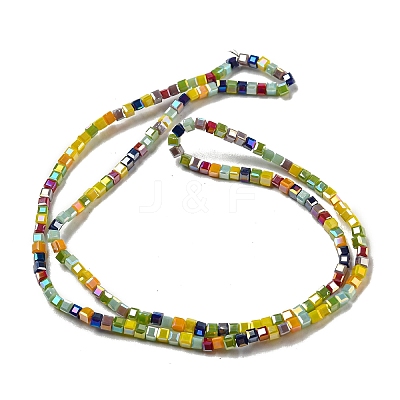 Electroplate Glass Beads Strands EGLA-F121-FR-B01-1
