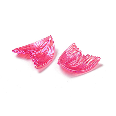UV Plating Rainbow Iridescent Transparent Acrylic Pendants PACR-M002-09E-1