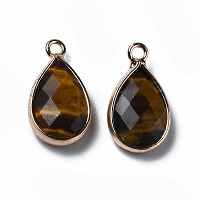 Natural Tiger Eye Pendants G-Q998-033C-1