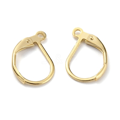 Brass Leverback Earring Findings KK-O131-09G-1