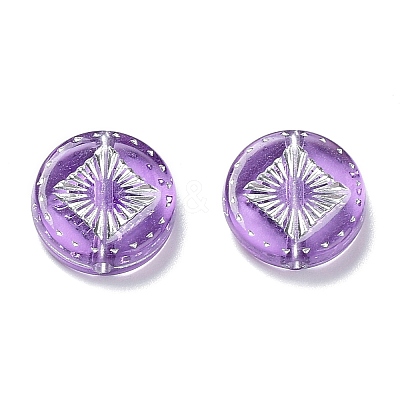 Plating Transparent Acrylic Beads OACR-G016-07K-1