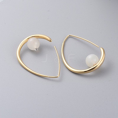 Natural White Moonstone Dangle Earrings EJEW-JE03593-02-1