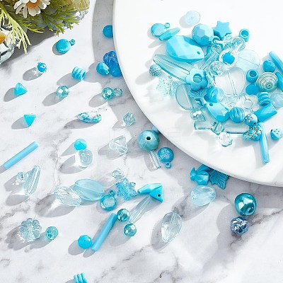 80G DIY Acrylic Beads & Pendants Mobile Phone Wrist Strap Making Finding Kit MACR-GO0001-08B-1