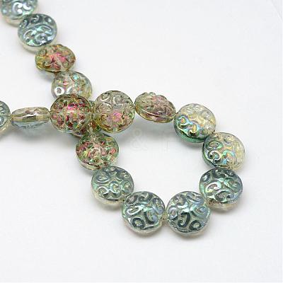 Electroplate Glass Beads Strands EGLA-Q063-01-1