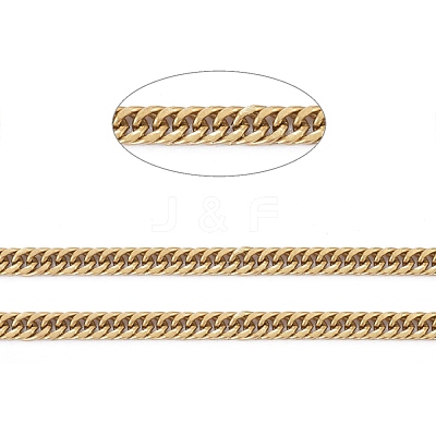 Ion Plating(IP) 304 Stainless Steel Diamond Cut Curb Chains CHS-F013-02G-1