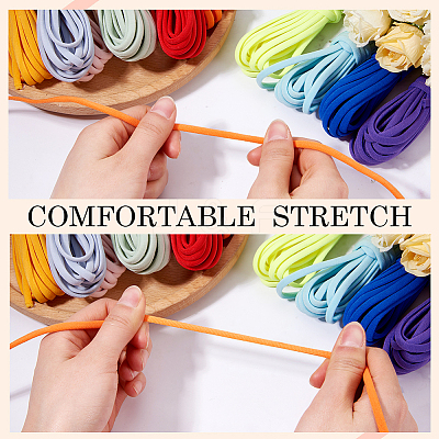 60M 12 Colors Flat Nylon Elastic Cord OCOR-GF0003-66-1