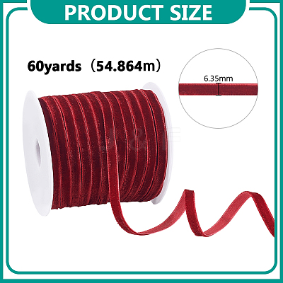 Nylon Single Face Velvet Ribbons OCOR-HY0001-72C-1