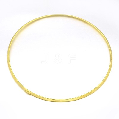 Brass Choker Collar Necklace Making BJEW-F132-02G-1