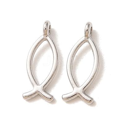Religious Jewelry Tibetan Style Alloy Jesus Fish/Christian Ichthys Ichthus Pendants LS-TIBEP-3498-P-RS-1