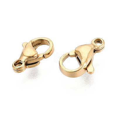 304 Stainless Steel Lobster Claw Clasps STAS-T065-10mm-34G-1