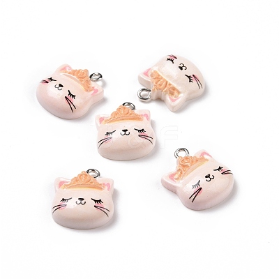 Opaque Resin Pendants RESI-J023-15H-1