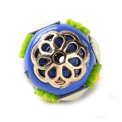 Handmade Polymer Clay Indonesia Beads IPDL-P005-04KCG-01-1