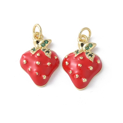 Brass Enamel Pendants KK-D336-01G-1
