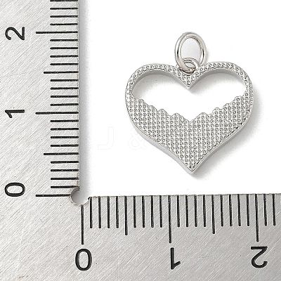 Brass Pave Natural White Shell Heart Charms with Jump Rings KK-S522-08E-P-1
