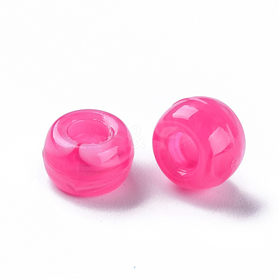 Acrylic European Beads MACR-S375-002B-07-1