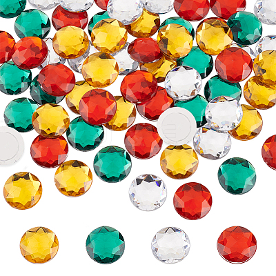 48Pcs 4 Styles Christmas Theme Self-Adhesive Acrylic Rhinestone Stickers STIC-FG0001-04-1