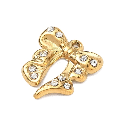 304 Stainless Steel Rhinestone Pendants SA-CBAAE04-05A-G-1