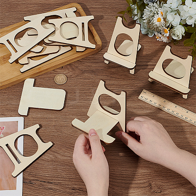 8 Sets 2 Styles Plwood Desktop Stands DIY-BC0015-16-1