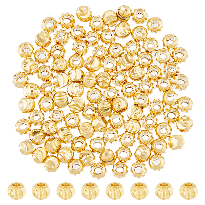 100Pcs Brass Beads KK-HS0015-29G-1