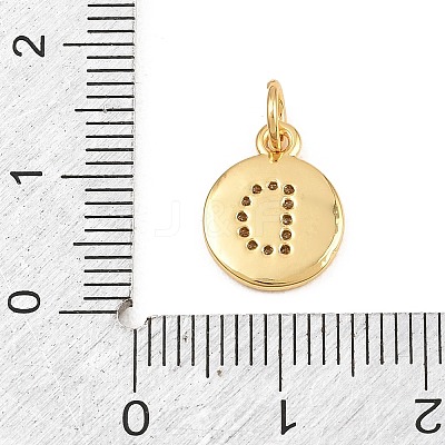 Brass Micro Pave Clear Cubic Zirconia Charms CU-CBA56CE-12G-D-1
