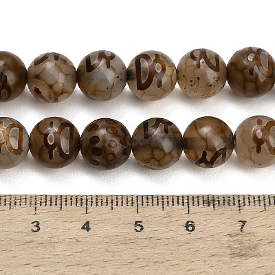 Tibetan Style dZi Beads Strands GG-CBA4812-B07-10MM-1