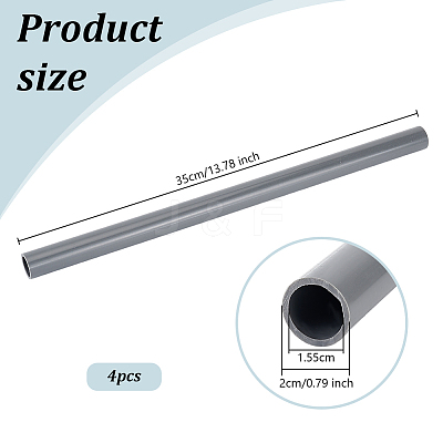 PCV Plastic Hollow Round Tubes AJEW-WH0473-76A-01-1