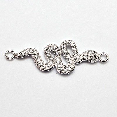 CZ Brass Micro Pave Cubic Zirconia Links X-ZIRC-L002-38P-1