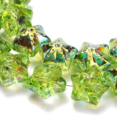 Electroplate Baking Paint Glass Beads Strands EGLA-K061-12A-AB05-1