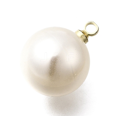 ABS Plastic Imitation Pearl Pendants FIND-H052-01G-01G-1