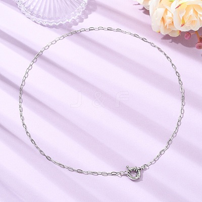 2.5MM 304 Stainless Steel Paperclip Chain Necklaces NJEW-JN06449-02-1