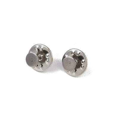 304 Stainless Steel Butterfly Clutches Pin Backs STAS-P262-03P-01-1